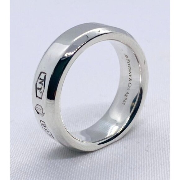 Tiffany & Co Makers Sterling Silver 925 Slice Ring  Size 7.75 - Picture 1 of 12